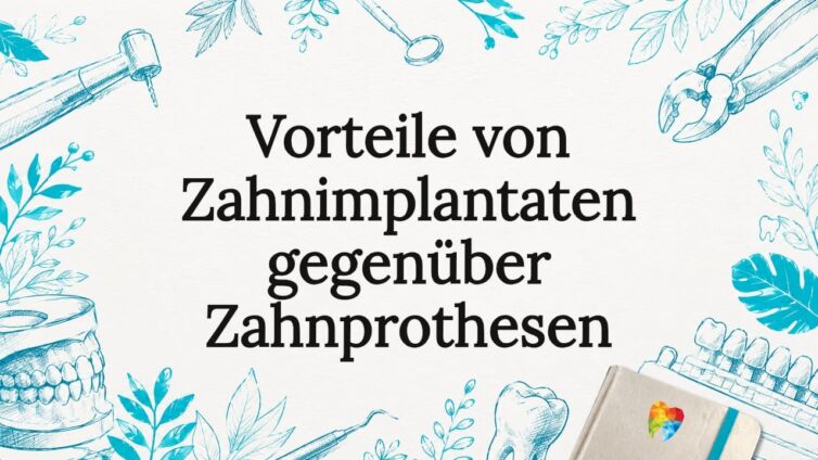 Ansprechende Titelgrafik zur Illustration von Zahnimplantaten