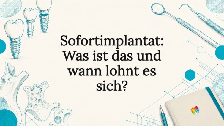 Ansprechend gestaltete Titelgrafik mit zahnmedizinischen Elementen