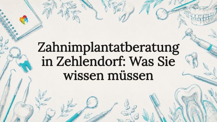 Ansprechend gestaltete Titelseite mit zahnmedizinischen Motiven