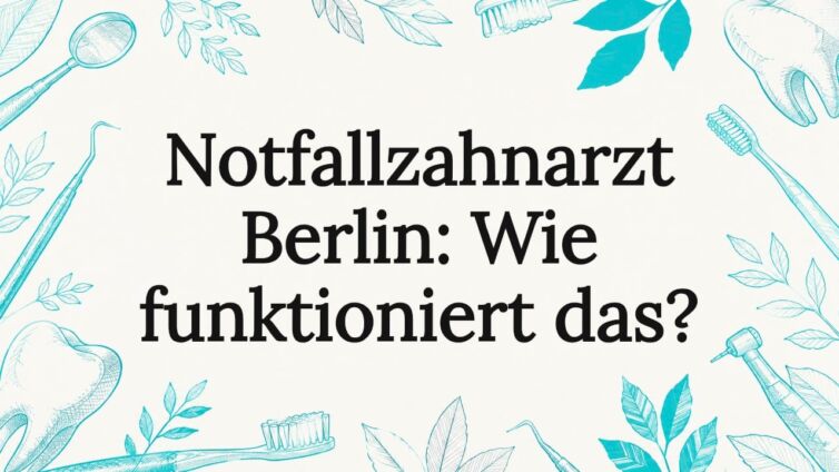 Kreative Titelgrafik mit Zahnarztinstrumenten und floralen Elementen