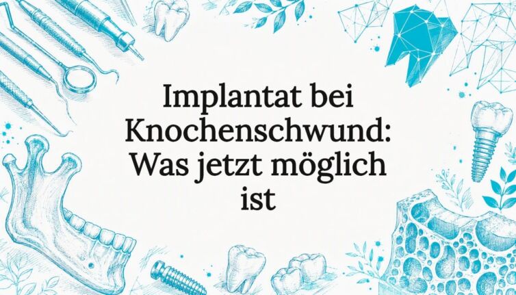 Gestaltete Titelgrafik zum Thema Zahnimplantate