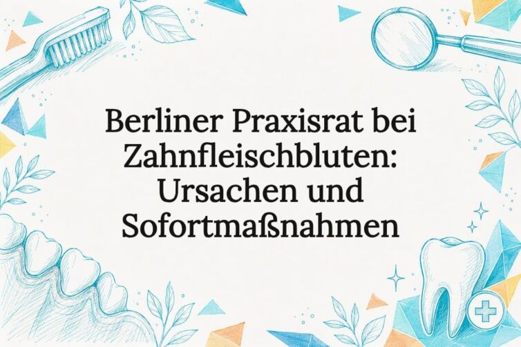 Dekorative Titelseite zum Thema Zahnfleischbluten