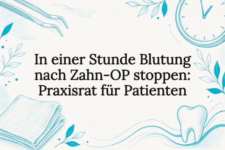 Dekorative Illustration zur Blutung nach einer Zahnoperation