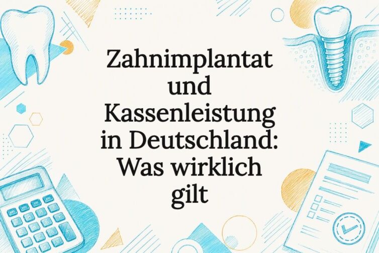 Beispielhafte Titelkarte zur Kassenleistung Zahnimplantat