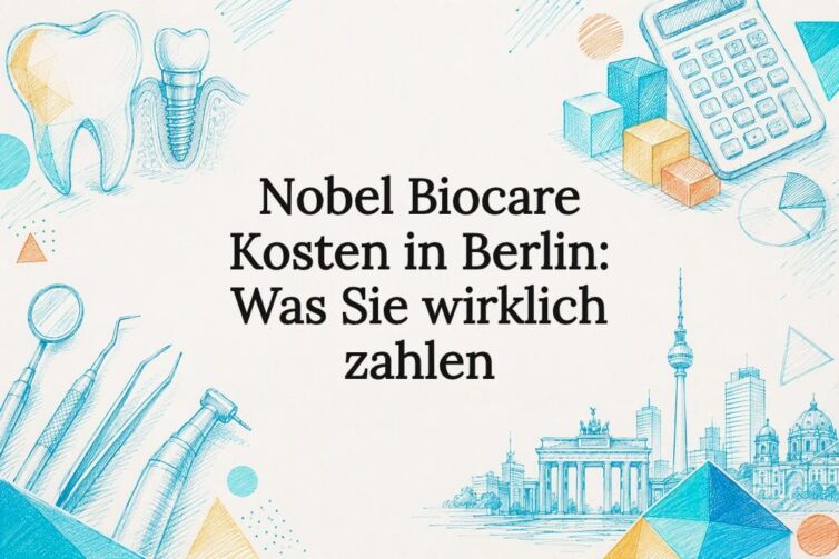 Illustrierte Titelseite zu den Implantatkosten in Berlin